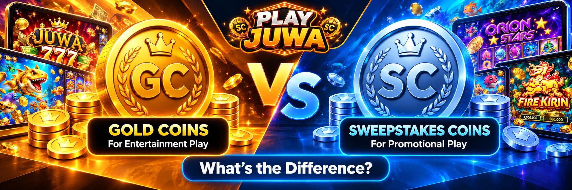Gold Coins vs Sweepstakes Coins: What’s the Difference?